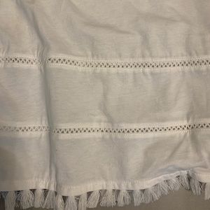 Tassel white tank top